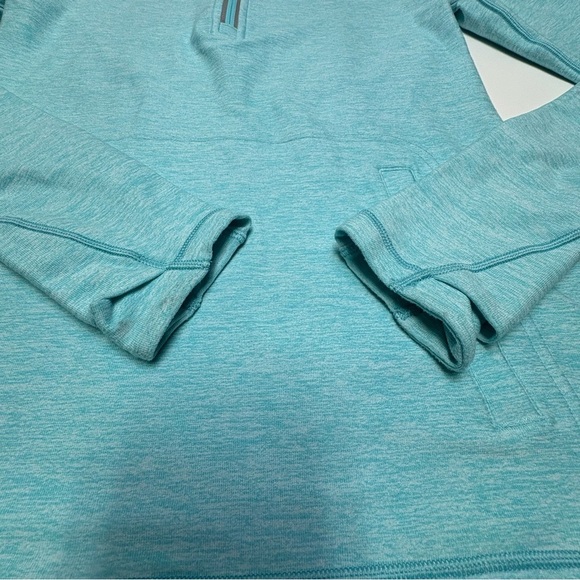 Ivivva Girls 12 Long Sleeve Quarter Zip Blue Pullover Funnel Neck Sweat Wicking - Picture 3 of 6